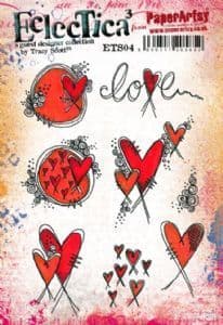 PaperArtsy - Rubber Stamps - E³ Tracy Scott 04 (A5 set, trimmed, on EZ)