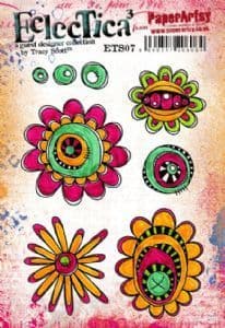 PaperArtsy - Rubber Stamps - E³ Tracy Scott 07 (A5 set, trimmed, on EZ)