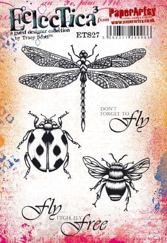 PaperArtsy - Rubber Stamps - E³ Tracy Scott 27  (A5 set, trimmed, on EZ)
