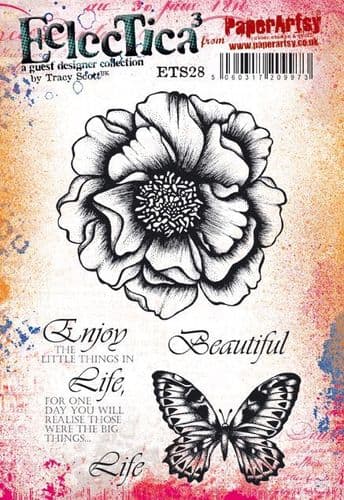 PaperArtsy - Rubber Stamps - E³ Tracy Scott 28  (A5 set, trimmed, on EZ)