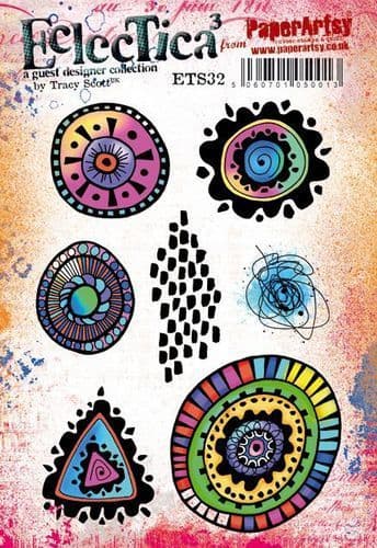 PaperArtsy - Rubber Stamps - E³ Tracy Scott 32  (A5 set, trimmed, on EZ)