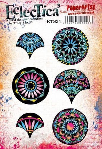 PaperArtsy - Rubber Stamps - E³ Tracy Scott 34  (A5 set, trimmed, on EZ)