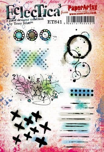PaperArtsy - Rubber Stamps - E³ Tracy Scott 41  (A5 set, trimmed, on EZ) 