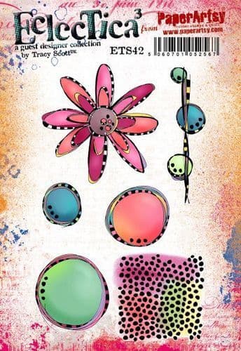 PaperArtsy - Rubber Stamps - E³ Tracy Scott 42  (A5 set, trimmed, on EZ)