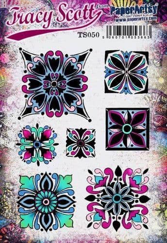 PaperArtsy - Rubber Stamps - E³ Tracy Scott 50 (A5 set, trimmed, on EZ)