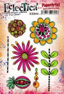 PaperArtsy - Rubber Stamps - E³ Tracy Scott 6 (A5 set, trimmed, on EZ)