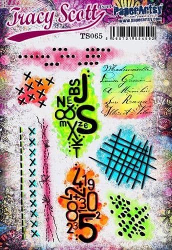PaperArtsy - Rubber Stamps - E³ Tracy Scott 65 (A5 set, trimmed, on EZ)