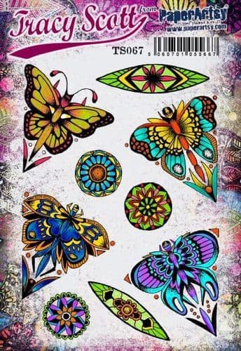 PaperArtsy - Rubber Stamps - E³ Tracy Scott 67 (A5 set, trimmed, on EZ) 