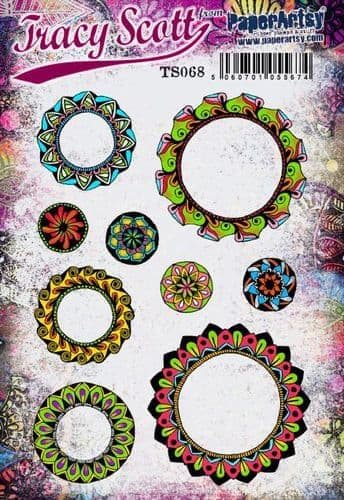 PaperArtsy - Rubber Stamps - E³ Tracy Scott 68 (A5 set, trimmed, on EZ) 