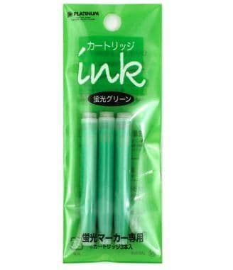 Platinum - Ink Cartridge 3pk - Highlighter Green