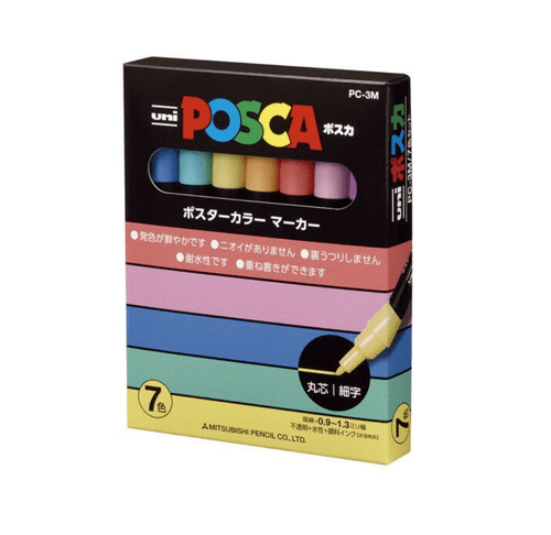 Posca - Medium 3M Set - Pastels 7pc