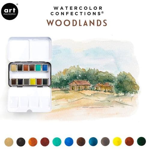 Prima - Watercolor Confections Watercolor Pans - Woodlands