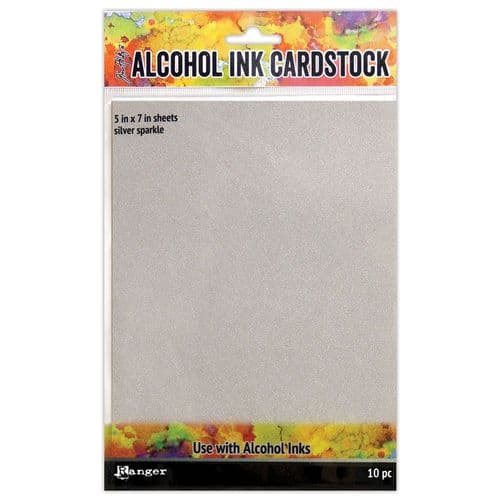 Tim Holtz - Alcohol Ink - Cardstock - Brushed Silver 