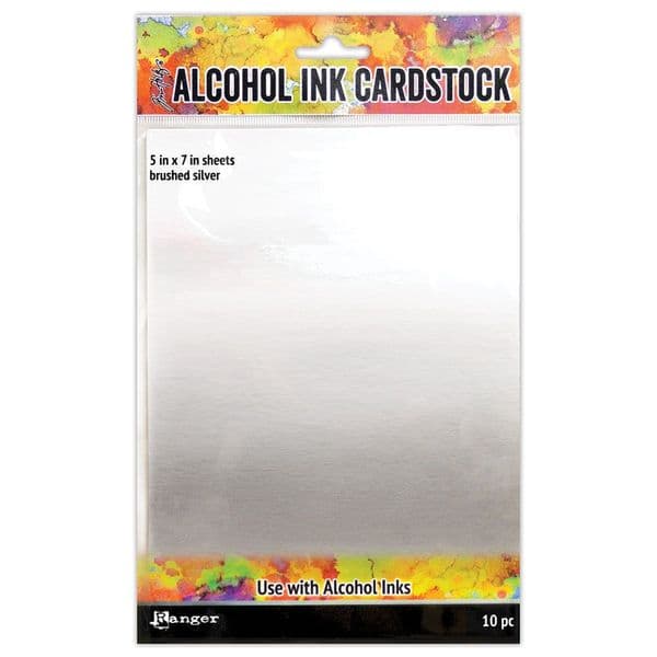 Tim Holtz - Alcohol Ink - Cardstock - Silver Sparkle
