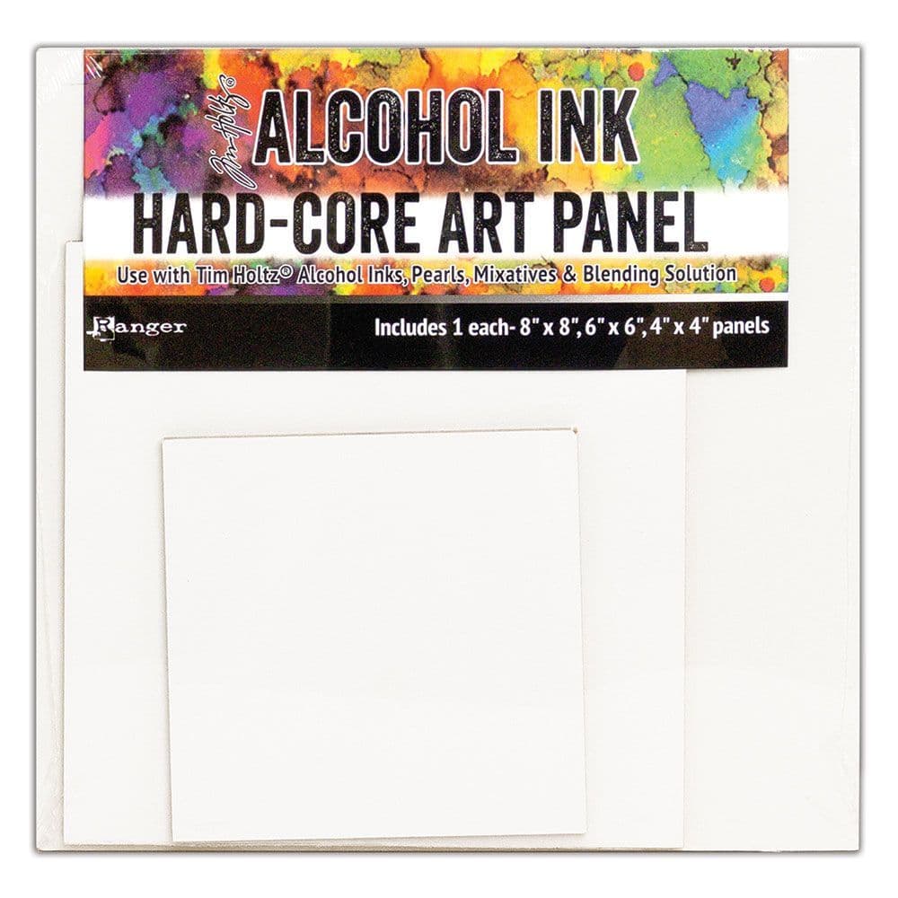 Tim Holtz - Alcohol Ink - Hard-core Art Panel - Assorted Square Pack