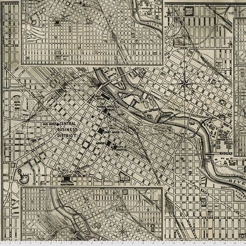 Tim Holtz - Eclectic Elements - 108 Quilt Backs - Street Maps