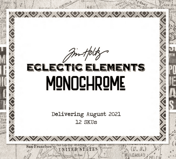 Tim Holtz - Eclectic Elements - Monochrome Collection - 1/2m Bundle