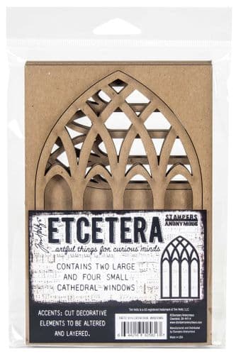 Tim Holtz - Etcetera - Thickboard Tags - Cathedral Windows 