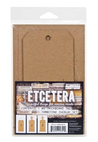 Tim Holtz - Etcetera - Thickboard Tags - Tombstone #8 