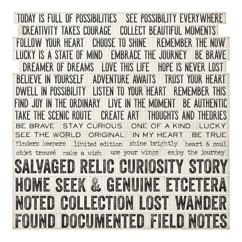 Tim Holtz - Idea-ology - Chipboard Quotes Words/Phrases