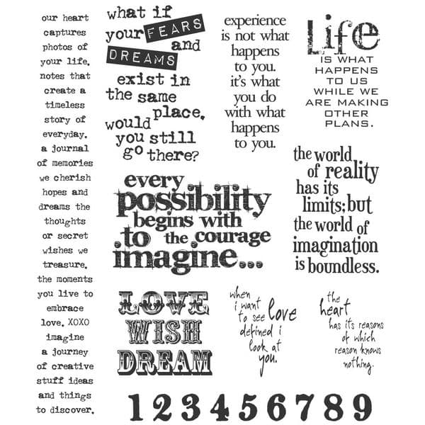 Tim Holtz - Rubber Stamps - CMS110 - Stuff 2 Say