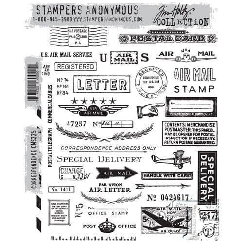 Tim Holtz - Rubber Stamps - CMS225 Correspondance