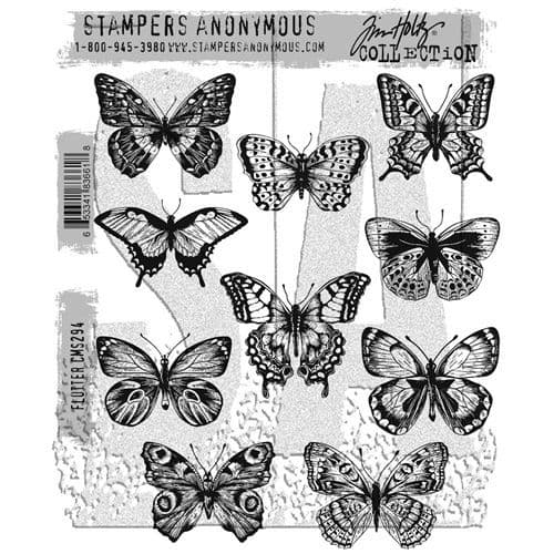 Tim Holtz - Rubber Stamps - CMS294 - Flutter