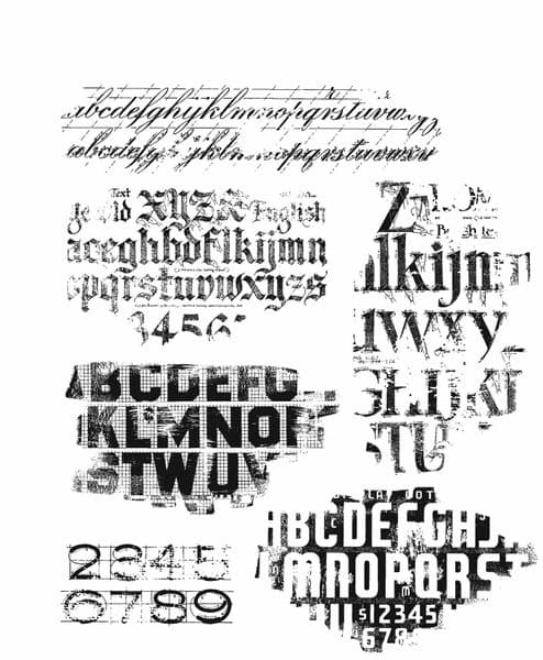 Tim Holtz - Rubber Stamps - CMS397 - Faded Type