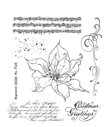 Tim Holtz - Rubber Stamps - CMS426 -The Poinsettia 