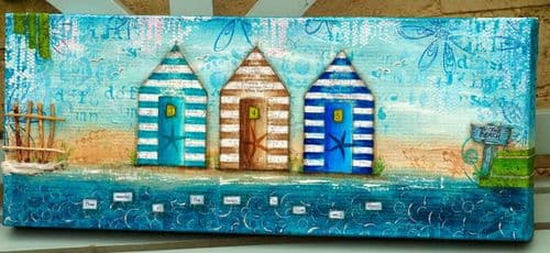 Time Wasted at the Beach Hut Canvas with Michelle