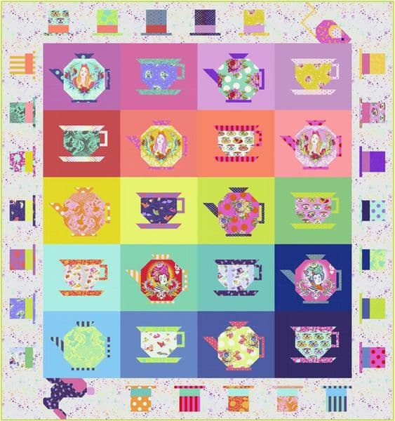 Tula Pink - Curiouser & Curiouser - Quilt Kit - Mad Hatters Tea Party