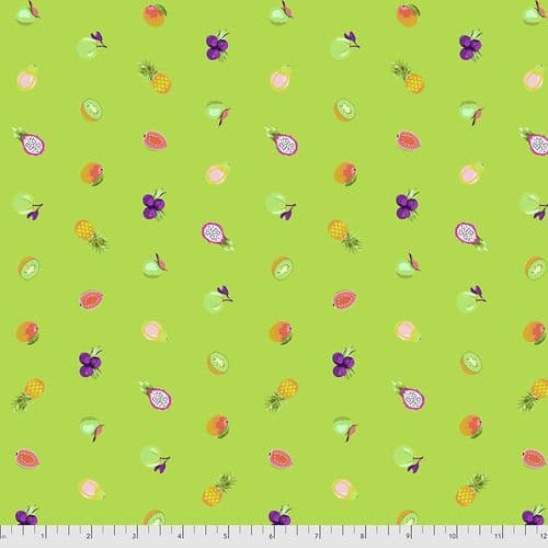 Tula Pink Fabric - DayDreamer Collection - 50cm - Forbidden Fruit Snacks - Kiwi