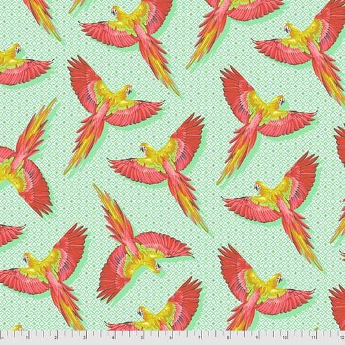 Tula Pink Fabric - DayDreamer Collection - 50cm - Macaw Ya Later - Mango