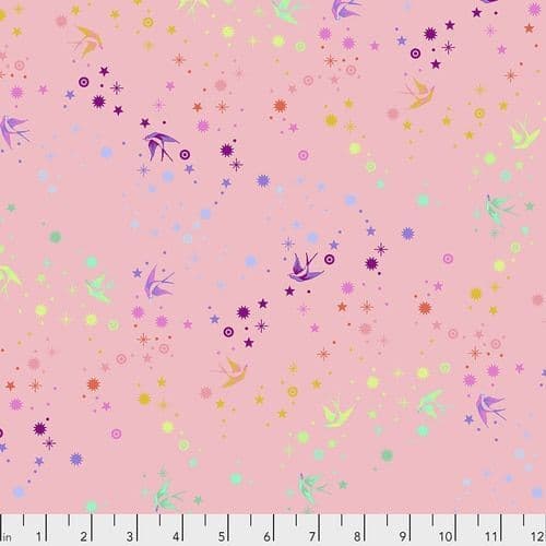 Tula Pink Fabric - True Colours - Fairy Dust - Blush