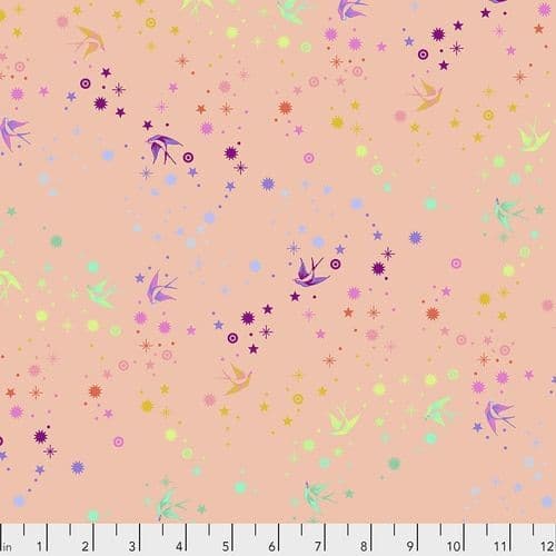Tula Pink Fabric - True Colours - Fairy Flakes - Sherbet