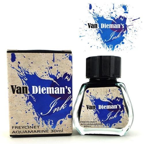 Van Dieman Inks - Series #1 The original Colours of Tasmania -  30ml Freycinet Aquamarine