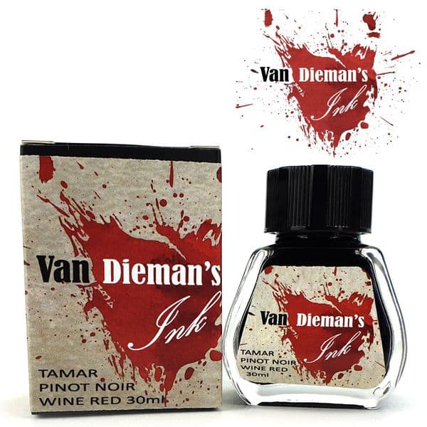 Van Dieman Inks - Series #1 The original Colours of Tasmania -  30ml Tamar Pinot Noir Wine Red