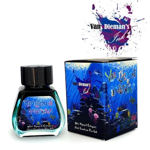 Van Dieman Inks - Series #7 Underwater Series  - Blue Ringed Octopus High Saturation