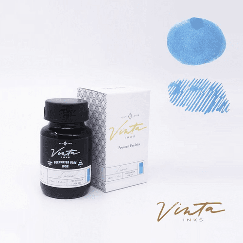 Vinta Inks - Fountain Pen Ink 30ml - Lucia (Deepwater Blue)