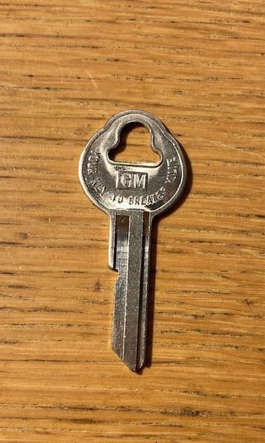 1953-1968  Corvette C1 -C2  Single Sided Kidney-Head  Key ignition-door most GM cars and vans, New