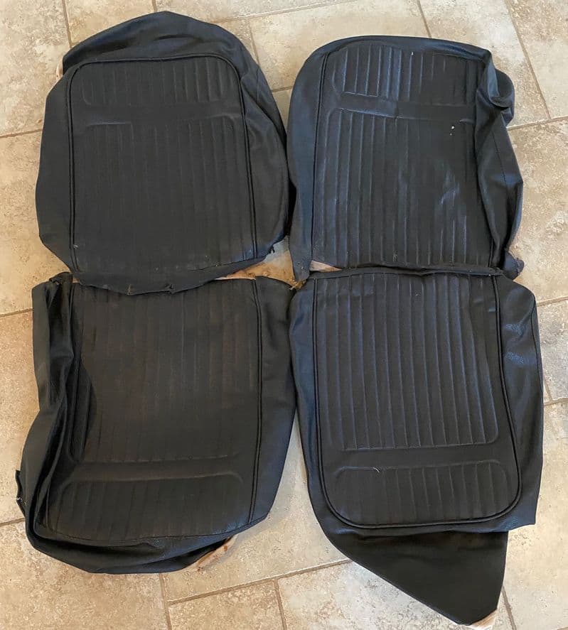 1958-  C1  Corvette  CHARCOAL seat covers used , driver quality. Removed  for a red interior. nice