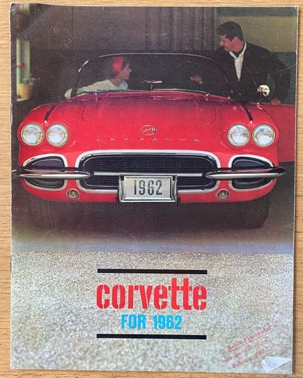 1962 Corvette  8-page Colour Sales Brochure  1962 B62