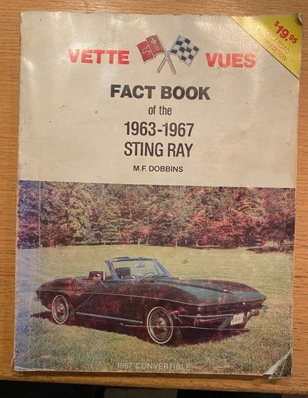 1963-67 MF DOBBINS Fact Book of the 1963-1967 STING RAY