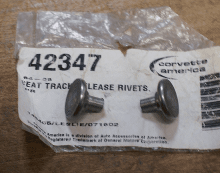 1964-66 Seat Track Release Rivets,42347,New