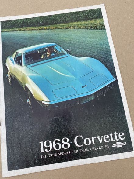 1968 Corvette Original Sales Brochure 1968 B68
