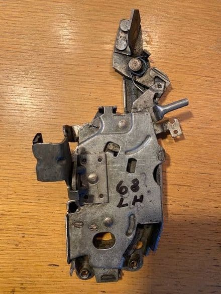 1968  - only GM 9716351  lock ,very good  used LH drivers door latch
