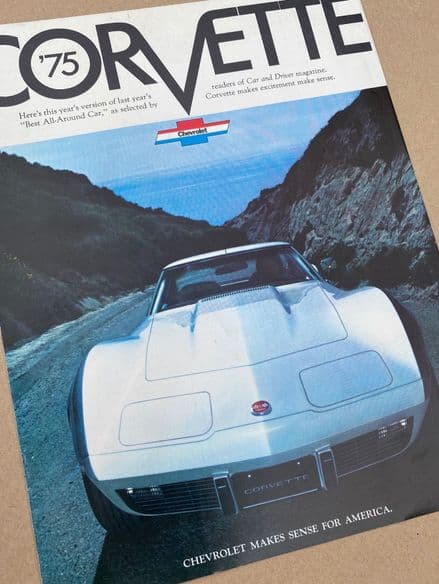 1975 Corvette Original Sales Brochure 1975  B75