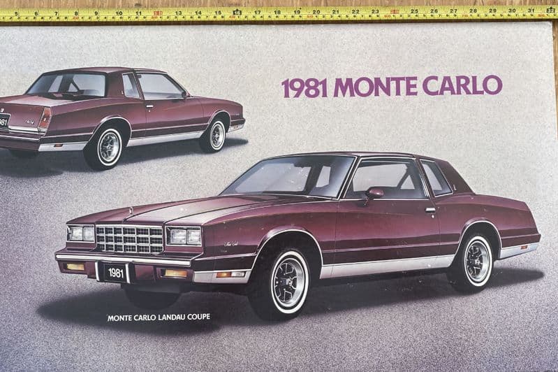 1981 Chevy Monte  Carlo 1981 Original Dealer Showroom BIG 18