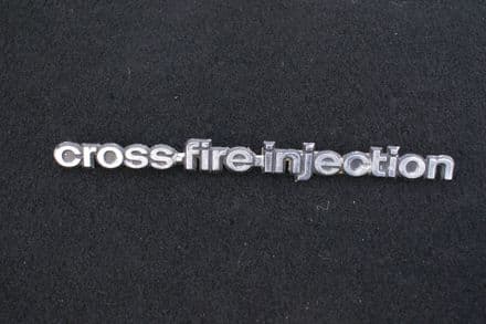 1982 C3 Corvette, 'Cross-Fire Injection' Side Emblem,GM 14043085,Used