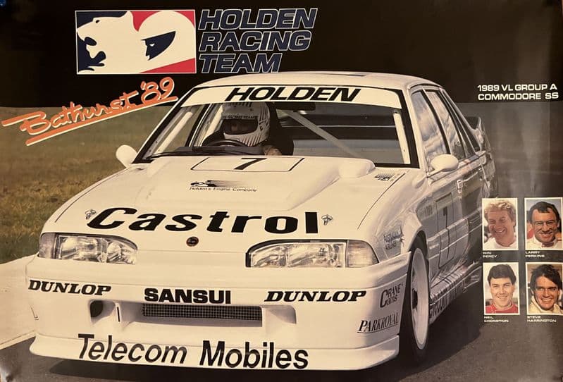 1989 Bathurst Win Percy HOLDEN COMMODORE SS VL grp A  POSTER  24